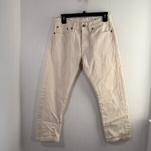 Rogue Territory Men’s Stanton Slim Straight Ecru Japanese Selvedge Jeans 29